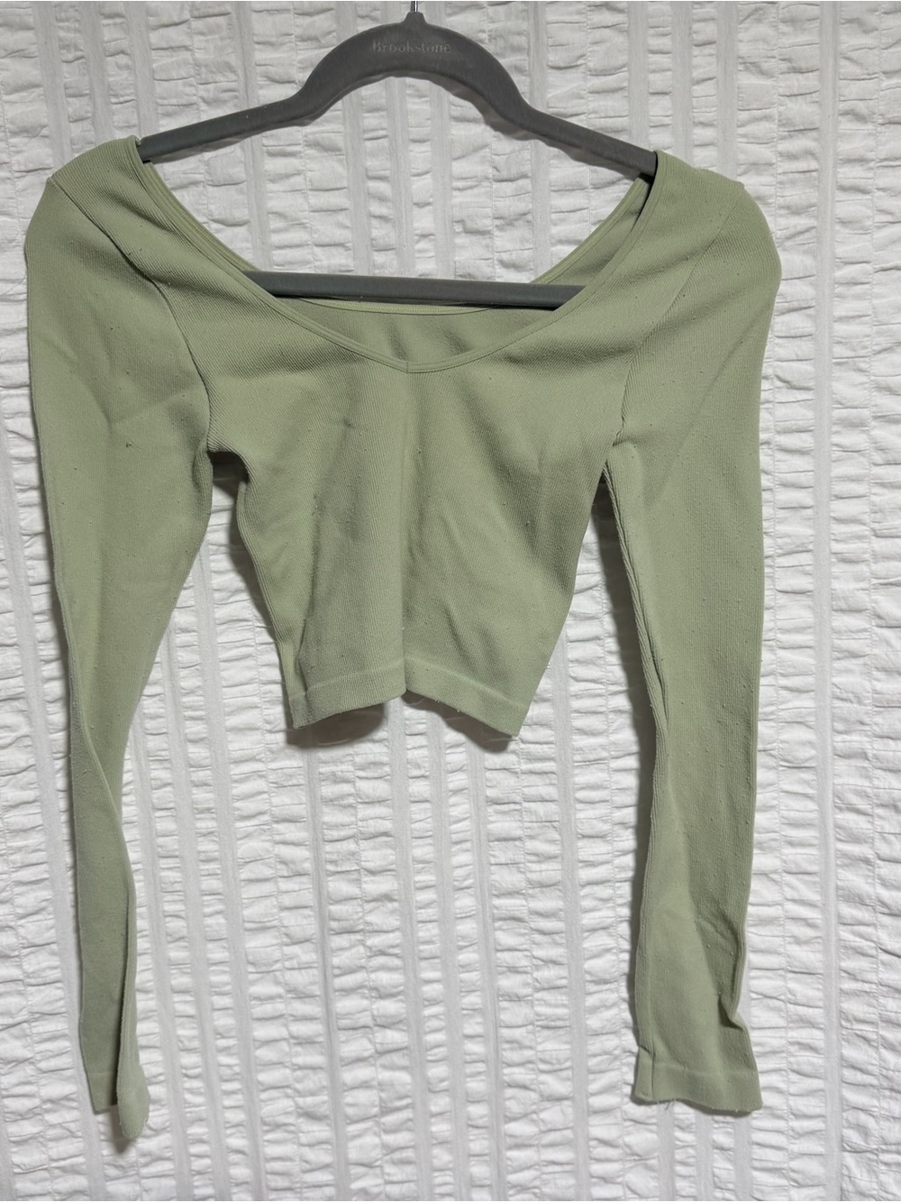 Aeropostale Long Sleeve Scoop Neck Crop Top- Y2K